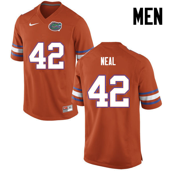 Men Florida Gators #42 Keanu Neal College Football Jerseys-Orange